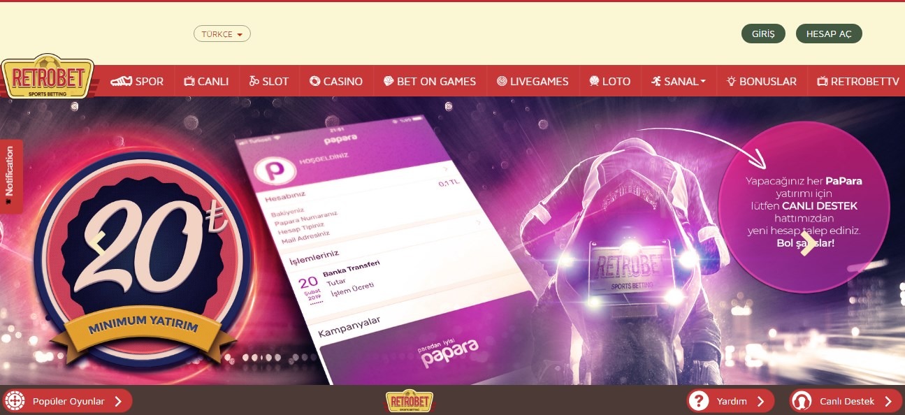 Retrobet Giriş turkiye